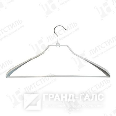 WL142(white) Вешалка-плечики металл, в виниловой оболочке