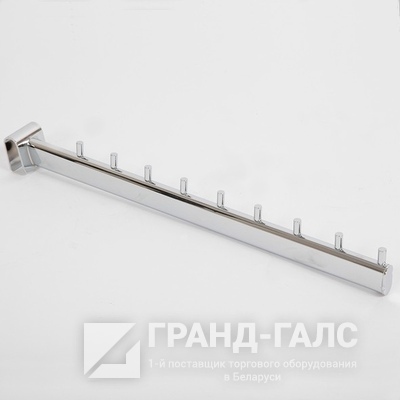 U7299 Кронштейн для овальной трубы наклонный Длина: 450 мм Штырьков: 9 Цвет: хром