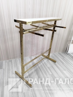 801-22-077 Вешало-стойка. Золото+белый
